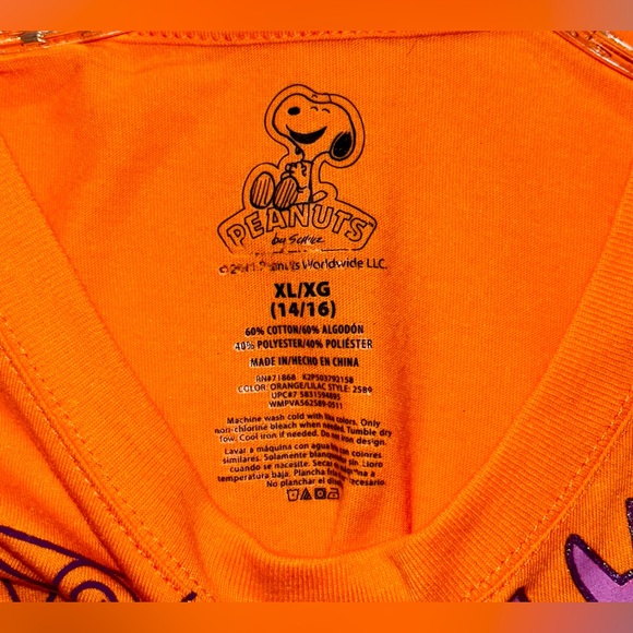 Peanuts Halloween “Boo” long sleeve t-shirt. Girls Sz XL (13-14) circa 2011 - Picture 4 of 5